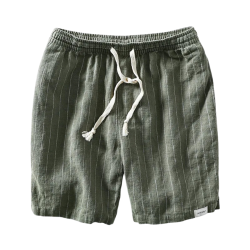 Men’s Striped Linen Shorts - Kingsley Beaufort