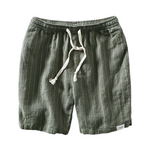 Men’s Striped Linen Shorts - Kingsley Beaufort