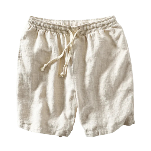 Men’s Striped Linen Shorts - Kingsley Beaufort