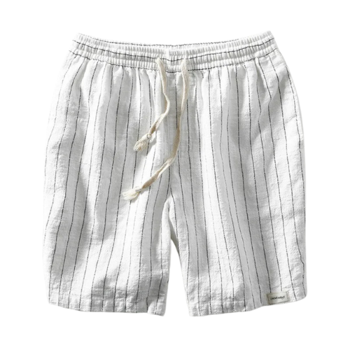 Men’s Striped Linen Shorts - Kingsley Beaufort