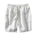Men’s Striped Linen Shorts - Kingsley Beaufort