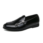 Men’s Leather Loafers with Buckles - Kingsley Beaufort