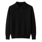 Men’s Long-Sleeve Cashmere Polo - Kingsley Beaufort