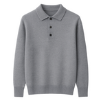 Men’s Long-Sleeve Cashmere Polo - Kingsley Beaufort