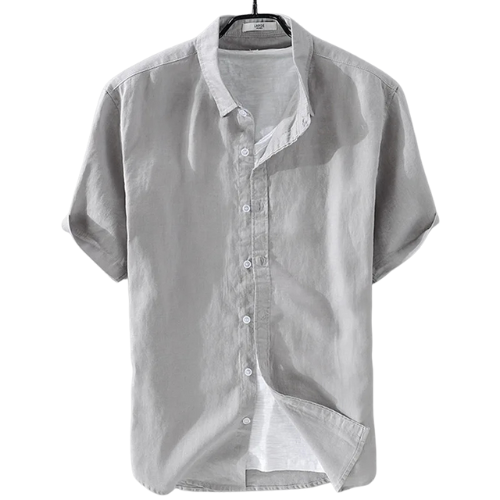 Men’s Short-Sleeve Linen Shirt - Kingsley Beaufort