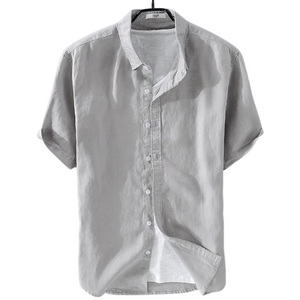 Men’s Short-Sleeve Linen Shirt - Kingsley Beaufort