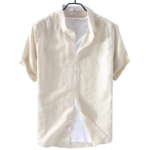 Men’s Short-Sleeve Linen Shirt - Kingsley Beaufort