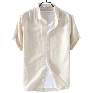 Men’s Short-Sleeve Linen Shirt - Kingsley Beaufort