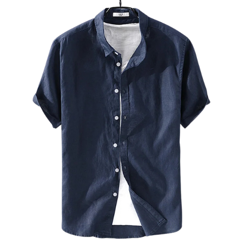 Men’s Short-Sleeve Linen Shirt - Kingsley Beaufort