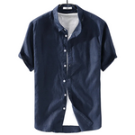 Men’s Short-Sleeve Linen Shirt - Kingsley Beaufort