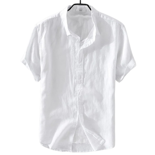 Men’s Short-Sleeve Linen Shirt - Kingsley Beaufort