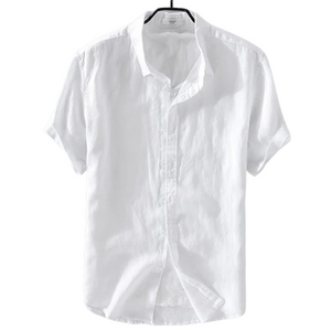 Men’s Short-Sleeve Linen Shirt - Kingsley Beaufort