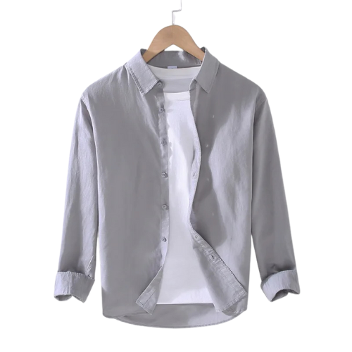 Men's Long Sleeved Linen Shirt - Kingsley Beaufort