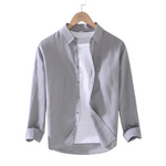 Men's Long Sleeved Linen Shirt - Kingsley Beaufort