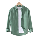 Men's Long Sleeved Linen Shirt - Kingsley Beaufort