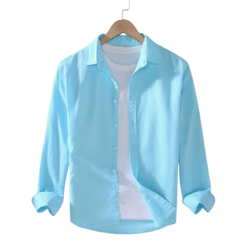 Men's Long Sleeved Linen Shirt - Kingsley Beaufort