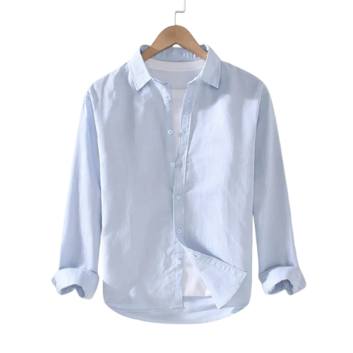 Men's Long Sleeved Linen Shirt - Kingsley Beaufort