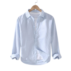 Men's Long Sleeved Linen Shirt - Kingsley Beaufort