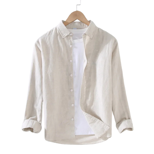 Men's Long Sleeved Linen Shirt - Kingsley Beaufort