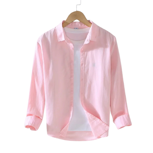 Men's Long Sleeved Linen Shirt - Kingsley Beaufort