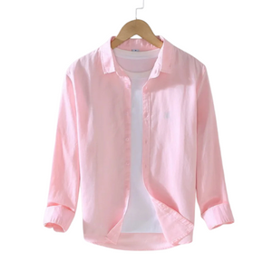 Men's Long Sleeved Linen Shirt - Kingsley Beaufort