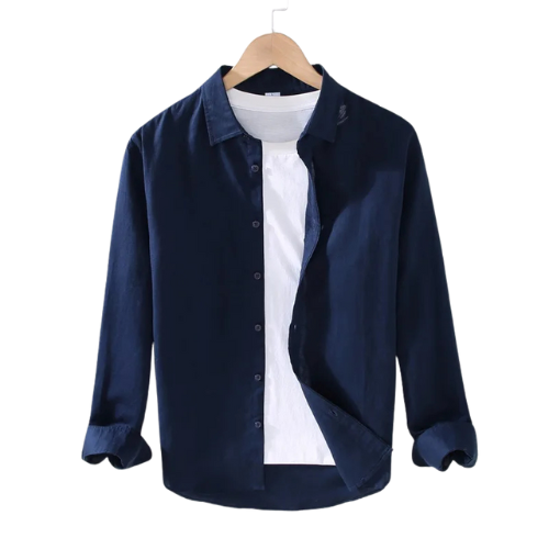 Men's Long Sleeved Linen Shirt - Kingsley Beaufort