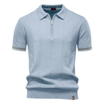 Men’s Polo Shirt with Zipper - Kingsley Beaufort