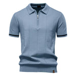 Men’s Polo Shirt with Zipper - Kingsley Beaufort