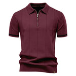 Men’s Polo Shirt with Zipper - Kingsley Beaufort