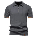 Men’s Polo Shirt with Zipper - Kingsley Beaufort