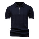 Men’s Polo Shirt with Zipper - Kingsley Beaufort