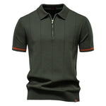 Men’s Polo Shirt with Zipper - Kingsley Beaufort