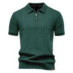 Men’s Polo Shirt with Zipper - Kingsley Beaufort